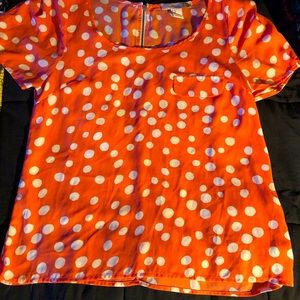 Pink Sherbet Flow Shirt White Polka Dots